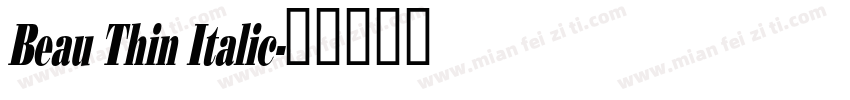 Beau Thin Italic字体转换